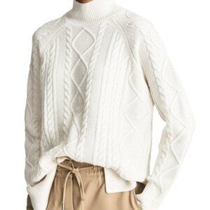Reiss Cream Knit Sweater - Large